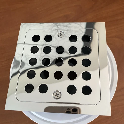 Signature Hardware SH608CP Menlo Square Shower Drain in Polished Chrome - Picture 3 of 9