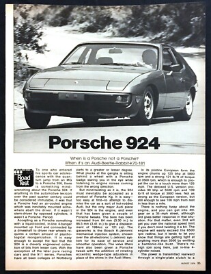 1976 Porsche 924 Coupe Road Test Technical Data Review Article