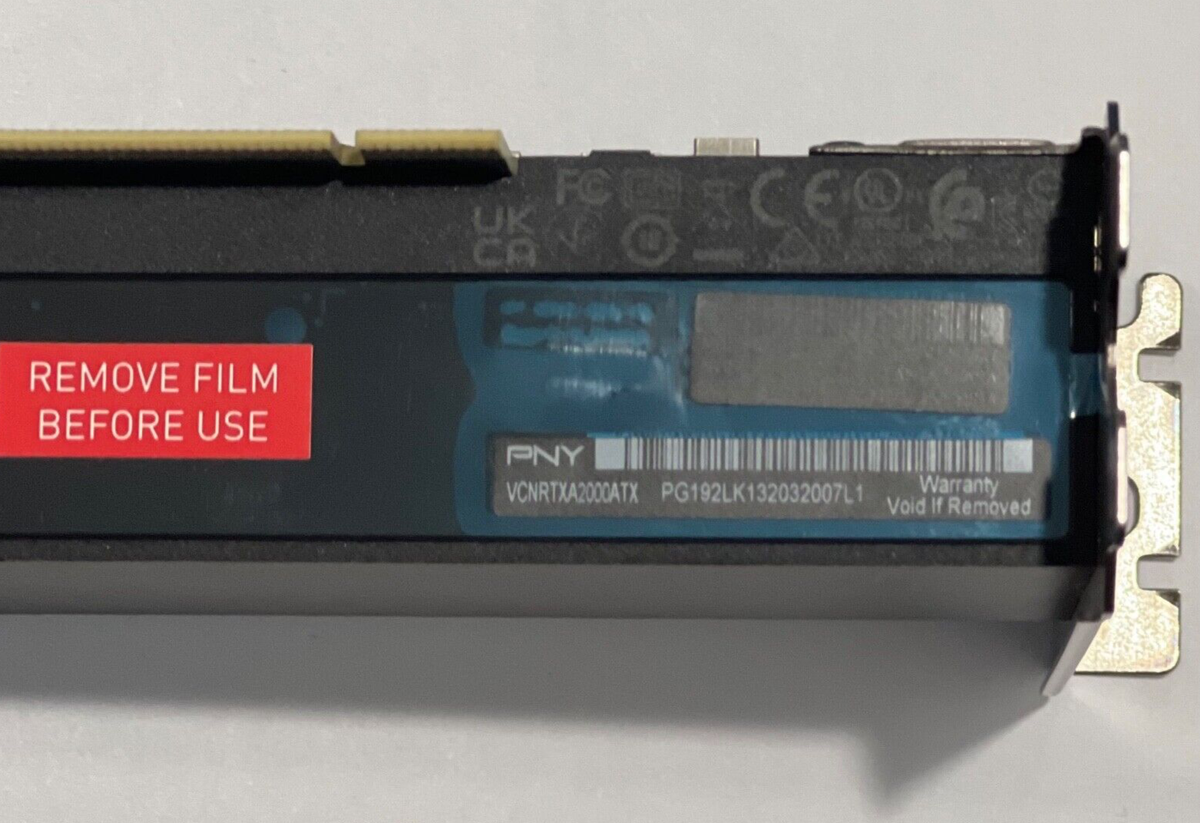 PNY NVIDIA QUADRO RTX A2000 GDDR6 GRAPHICS CARD VCNRTXA2000ATX GPU