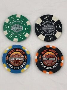  HARLEY  DAVIDSON  DEALER  MEETING  POKER CHIP SET OF 4 2007 