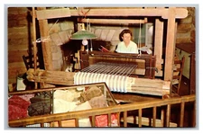 Mitchell, IN Indiana, Spring Mill State Park, Old Loom, Chrome Postcard 