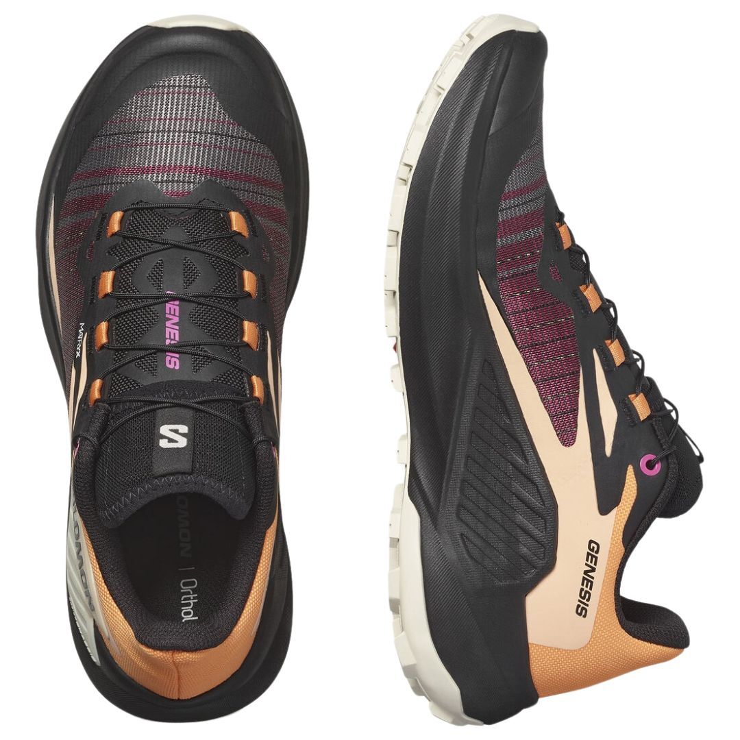 Salomon Genesis Scarpe da Trail Running Donna Nero Mandorla W10