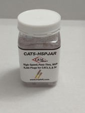 RJ45 Network Cables Modular Plug CAT5e UTP Connector End Pass Through 100 pc Jar