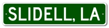 Slidell, Louisiana Metal Wall Decor City Limit Sign - Aluminum
