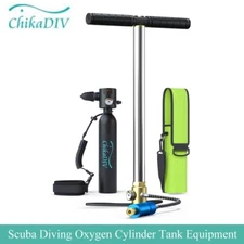CHIKADIV Mini Scuba Diving Kit 0.5L Portable Oxygen Tank Hand Air Pump Equipment