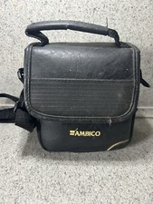 Ambico Black Shoulder Strap Camera Bag Case Handle Multiple Pockets 6x5.5x3"