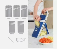 Safe Mandoline Slicer 5 in 1 Vegetable Chopper Food Potato Cutter Adjustable