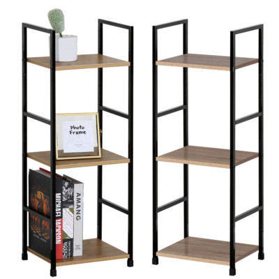 2 x 3 Ebenen Regal Beistelltisch, Eiche Effekt Regale 800 mm H x 291 mm B x 235 mm T