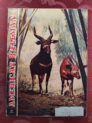 Rare AMERICAN RIFLEMAN NRA Magazine September 1950 West African Bongo Mauser