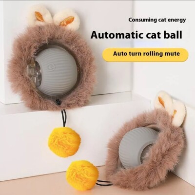 Automatischer rollender Ball intelligentes Haustierspielzeug elektrisch selbstbeweglich Katze Hund Kätzchen Spiel-UK