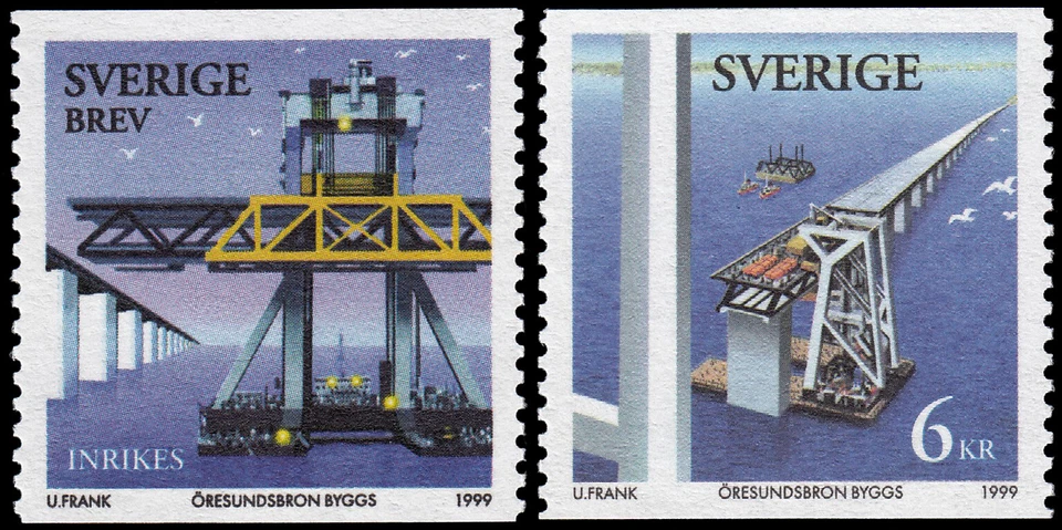 Suecia Sweden 2094/95 1999 Construcción del puente sobre el Oresund entre Sueci - Imagen 1 de 1