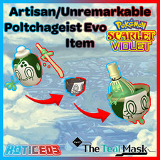 Masterpiece/Unremarkable Teacup Evolution Item Pokemon Scarlet & Violet DLC Fast
