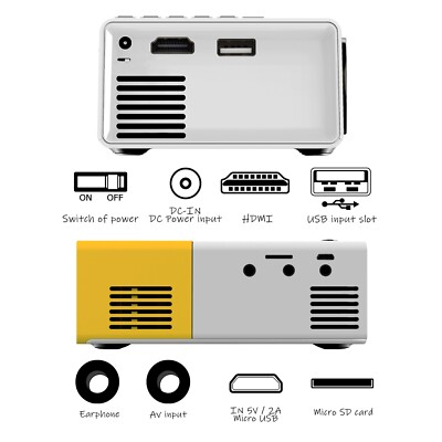 YG300 mini LED Projector yellow 1080P Home Theater | eBay YG300 mini LED Projector yellow 1080P Home Theater | eBay