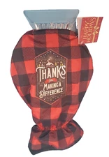 Windshield Ice  Snow Scraper Mit Glove Red Plaid Thanks For Making A Difference