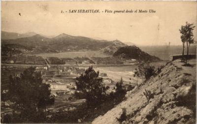 CPA AK SAN SEBASTIAN Gesamtansicht el Monte Ulia SPANIEN (673906)
