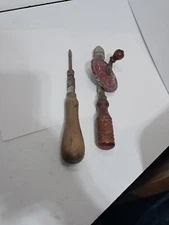 Vintage Viking Hand Crank Drill & Goodell-Pratt Screw Driver/Push Drill 1890-91