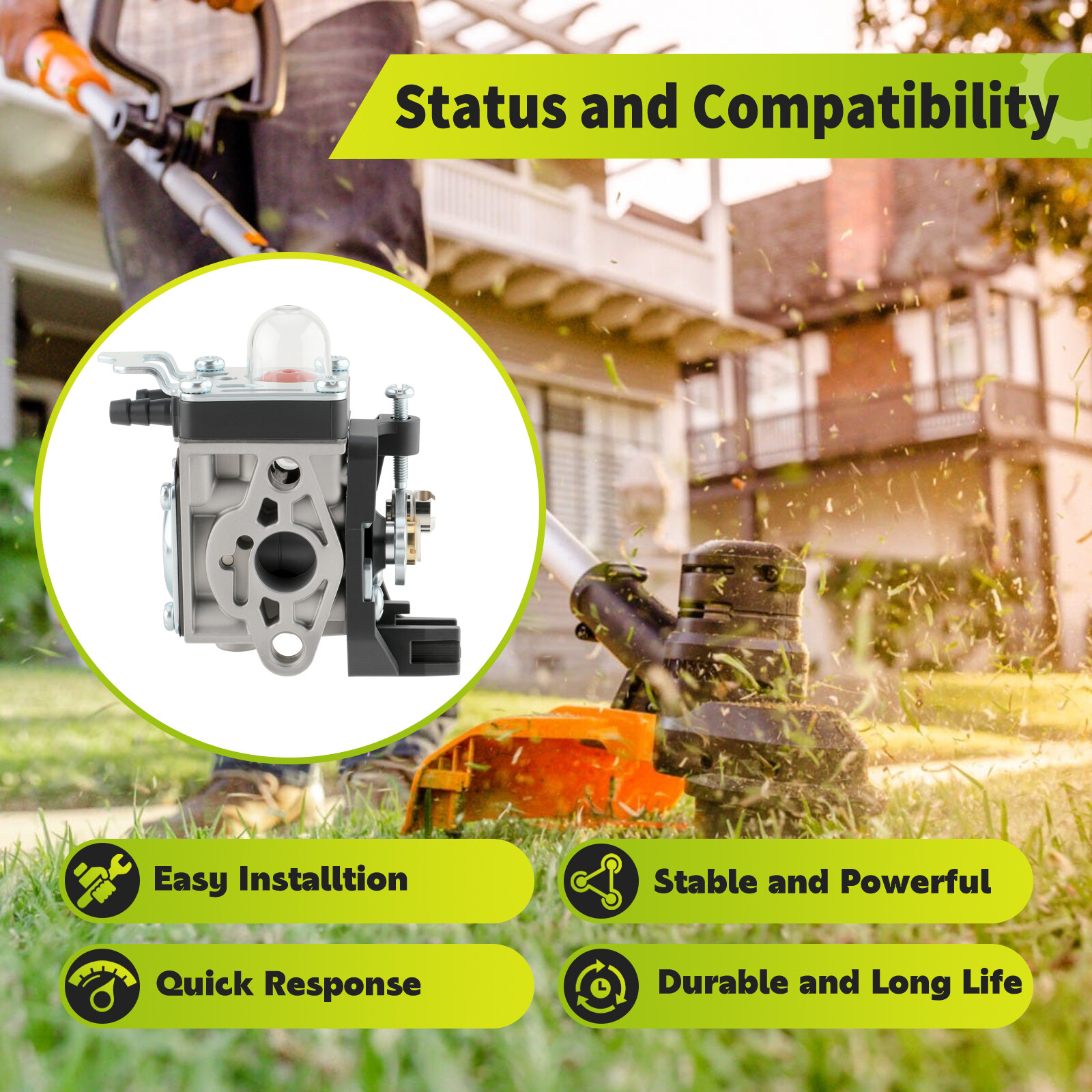 Carburetor Carb Kit For Echo SRM-2620 PPT-2620 T262 T262X A021004600 A021004601