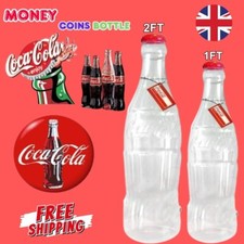 Giant Coca Cola Money Bottle 1/2Ft Plastic Bottle Saving Coin Bank UK Bestseller