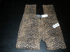 NEW Girls Old Navy Size 12 Black  Brown Leopard Print Pants