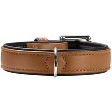 HUNTER Hundehalsband Canadian ELK,in Grösser 30,nickel,Cognac/Schwarz Neu(42,90€