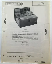 Vintage SAMS Photofact Folder  Model ampro 730.  A37A