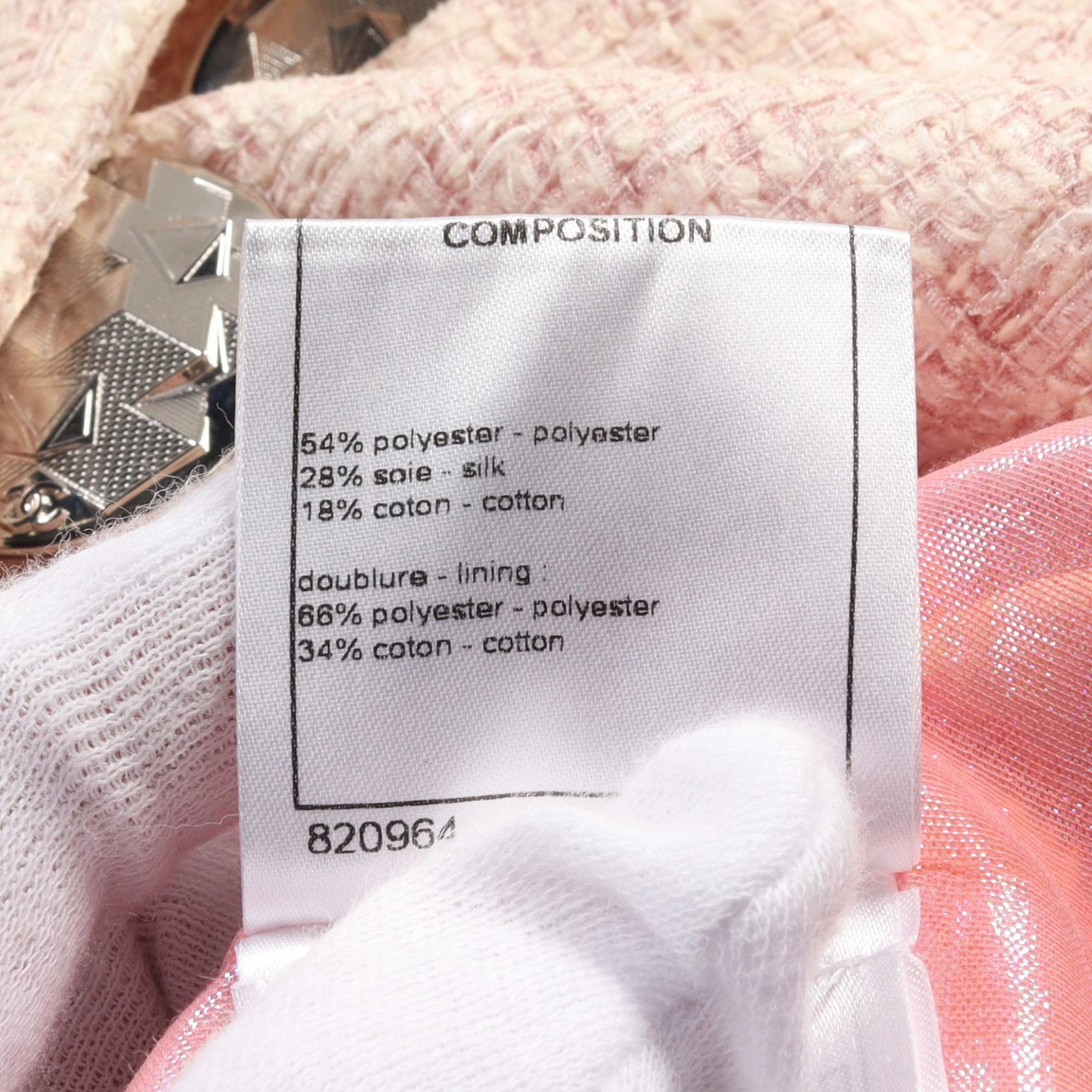 ALTRA Cappotto CHANEL CC P53536V40098 seta poliestere rosa usato donn Coc