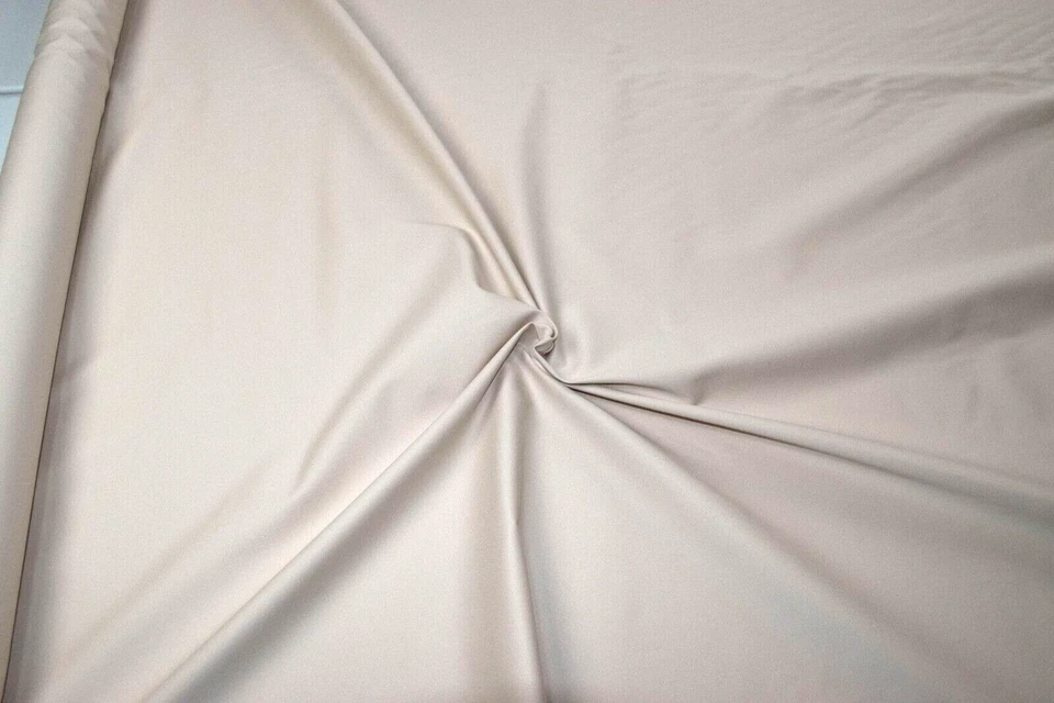 Cream 100% Cotton Fabric Twill Beige Ecru Stone by m Suiting Clothing - Image 3 of 4