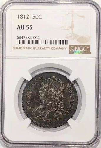 1812 P Capped Bust Half Dollar NGC AU-55