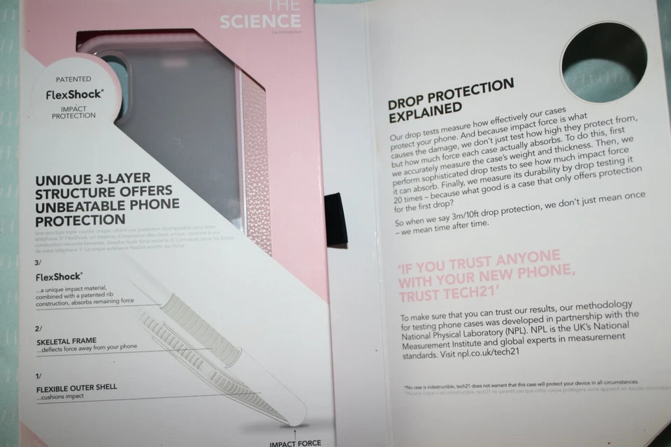 NEW Tech21 Evo Wallet Case for Apple iPhone X📲 Pink Drop Protection - Image 4 of 4