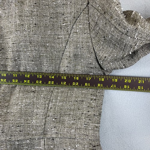 Coldwater Creek Blazer Petite M Herringbone Tweed One Button Career Academia - Picture 7 of 14