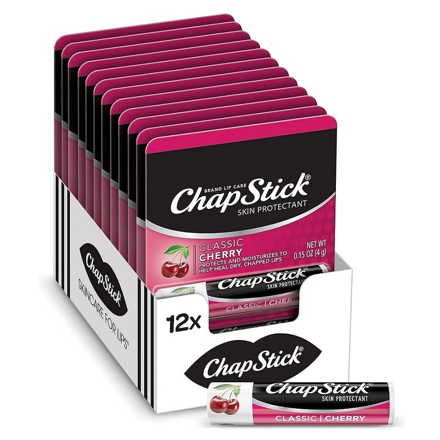 Tubo de bálsamo labial ChapStick clásico cereza, - 0,15 OZ (paquete de 12) envío gratuito