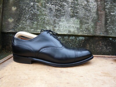 JOSEPH CHEANEY BROGUES SCHUHE SCHWARZ LEDER UK8,5 HERREN TOP ZUSTAND