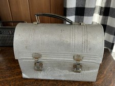 Vintage 1950s Classic Dome Lunch Box Aluminum Metal Made In USA VTG