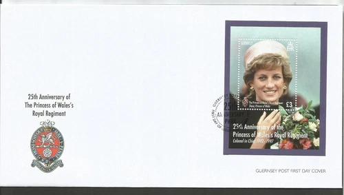 GUERNSEY 2017 PRINCESS OF WALES MINIATURE SHEET ON UNADDRESSED FIRST DAY COVER
