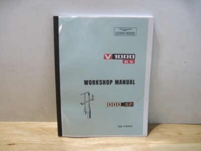 Moto Guzzi Workshop Manual, V1000-G5/1000-SP, #17920161 | eBay