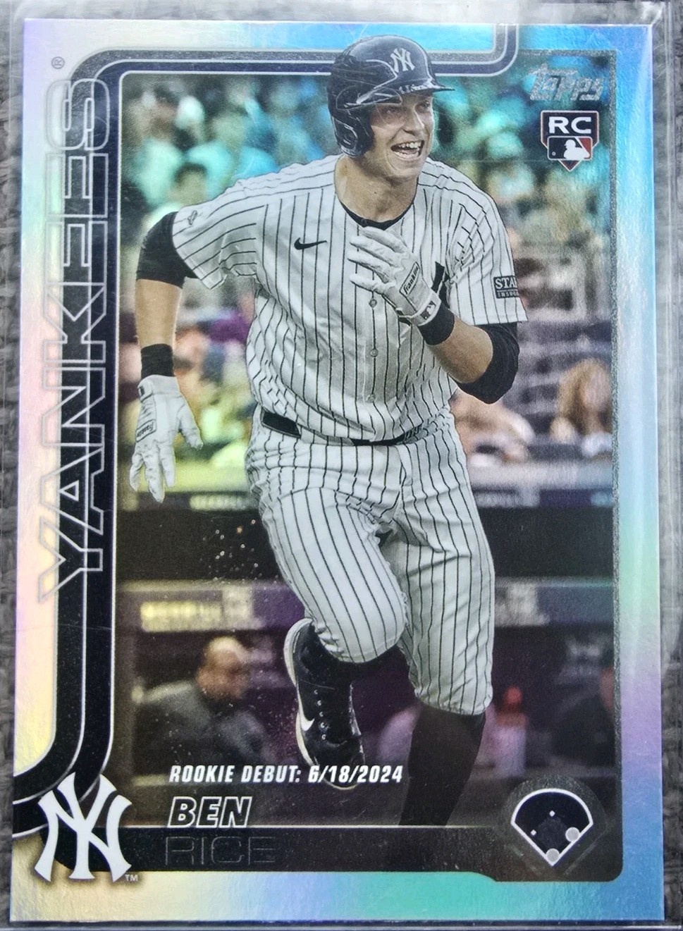 2025 Topps Update Ben Rice RC Rainbow Foil Debut #US25 New York Yankees