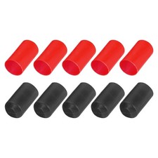 30Pcs Heat Shrink End Cap 25mm ID x 50mm L 2.5:1 Ratio Waterproof Black/Red