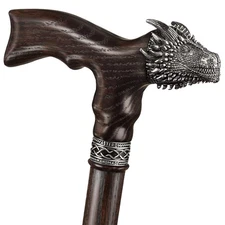 Handmade Wooden Walking Cane Dragon Design Stylish Walking Stick Men and Women