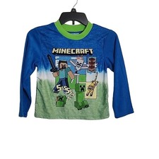 Minecraft Boys Pajama Long-Sleeve Tee, Size 8, NWT
