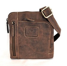 Borsello a tracolla Uomo in pelle Vintage BORGO degli ETRUSCHI Dark Brown B-617