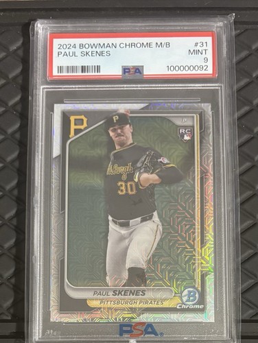 2024 Bowman Chrome Paul Skenes #31 Pirates Mojo Refractor RC PSA 9