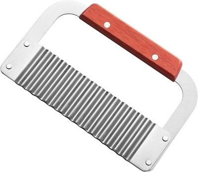 Multi-Purpose Crinkle Vegetable Slicer with Anti-Slip Handle - Dishwasher Safe