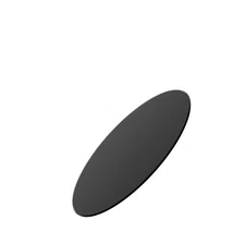 30" Inch Round Tempered Glass Table Top Black Glass 1/4" Inch Thick Round