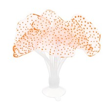 1-Pack Artificial Coral Ornaments Silicone Fish Tank Decoration Orange
