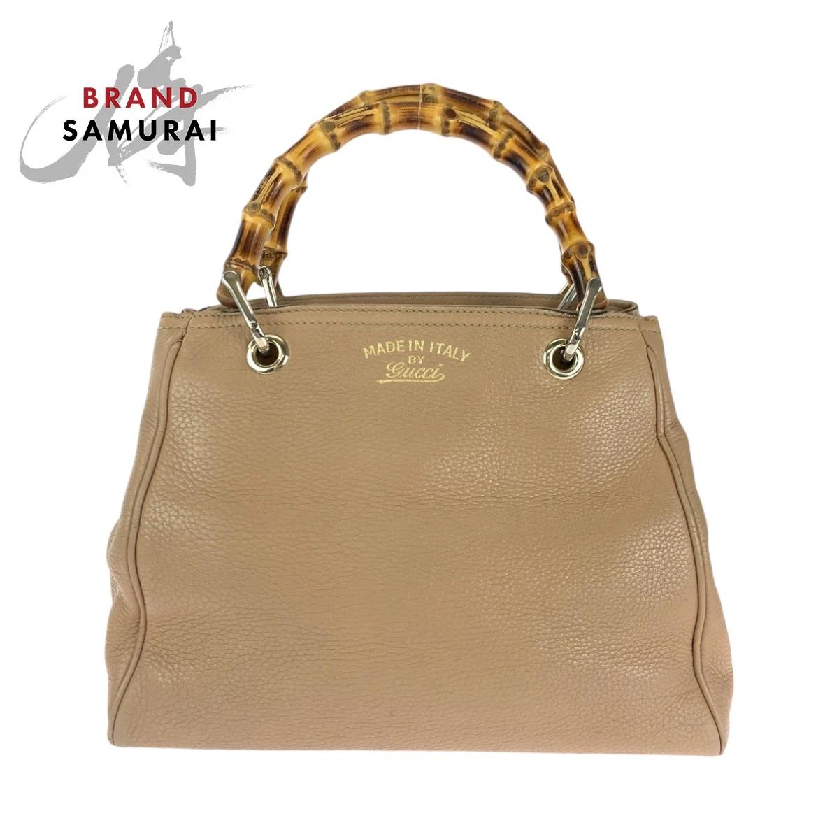 Sac à main femme GUCCI bambou beige marron or quincaillerie cuir 236032 410794 Fro