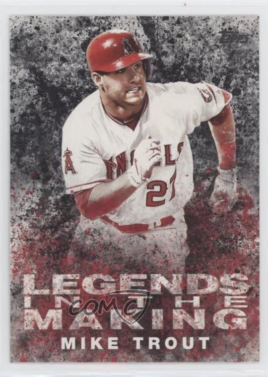 2018 Topps Legends in the Making Series 1 Black Mike Trout #LTM-MT qp4