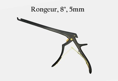 Kerrison Rongeur, 8'', 5mm Up Bite 40 Deg Angled Forward Black Coated