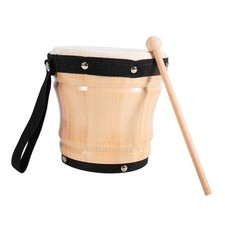 Drum Musical Instrument Handmade Wood Painted for Kids Toy Professionals
