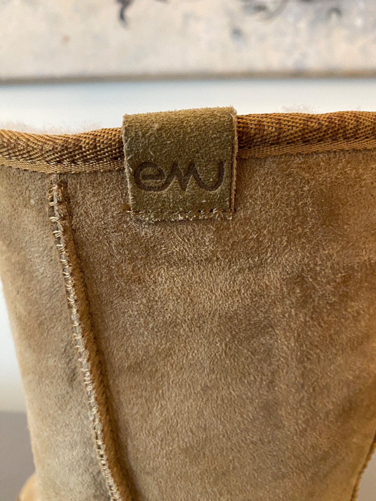 EMU Australia Shearling Lined Mid Calf Boots Size 7  Brown Sheepskin Suede Boots