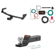 CURT Trailer Hitch Package 2in Receiver, Wiring Harness, 45134 Ball Mount #13531